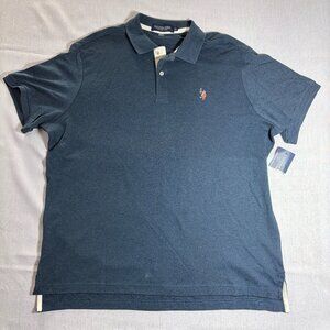 NWT U.S. Polo Assn. Luxury Feel Collared Polo Shirt Men’s Size: XL Navy Blue